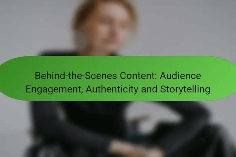Behind-the-Scenes Content: Audience Engagement, Authenticity and Storytelling