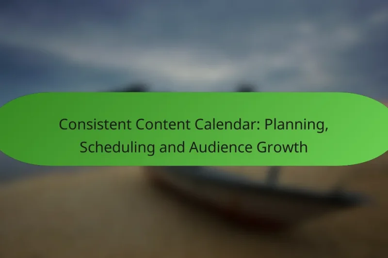 Consistent Content Calendar: Planning, Scheduling and Audience Growth