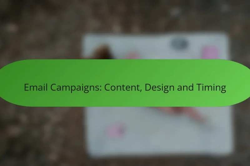 Email Campaigns: Content, Design and Timing