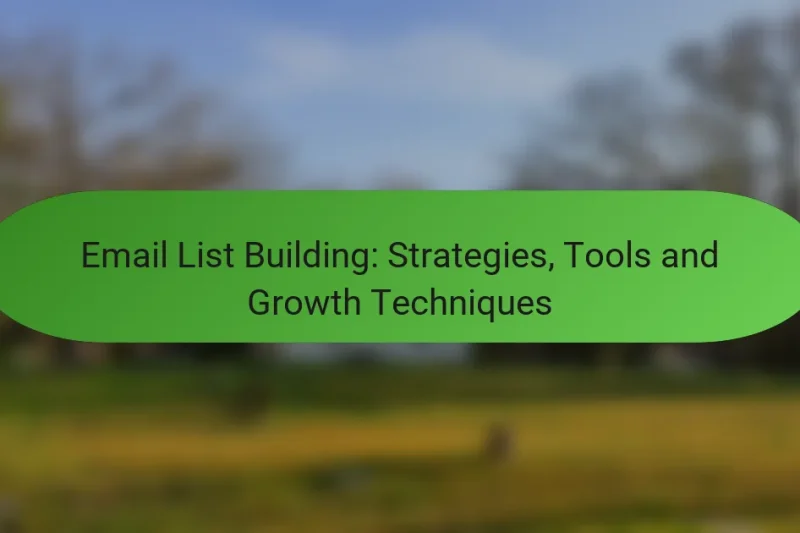 Email List Building: Strategies, Tools and Growth Techniques