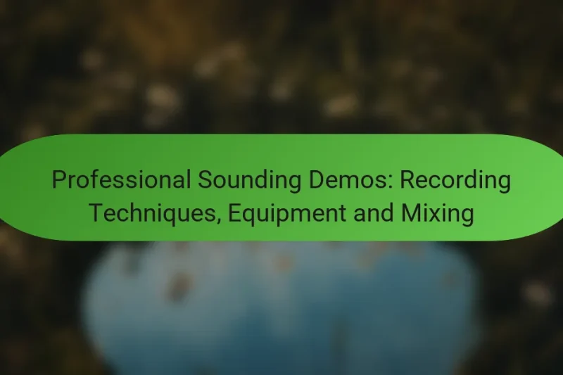 Professional Sounding Demos: Recording Techniques, Equipment and Mixing