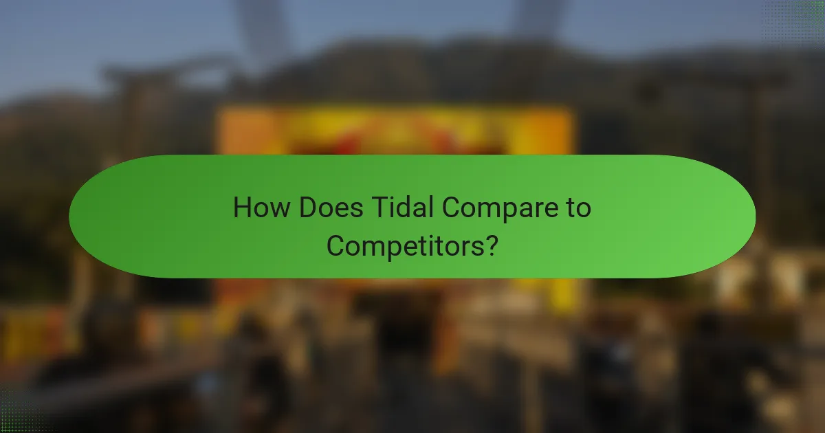 How Does Tidal Compare to Competitors?