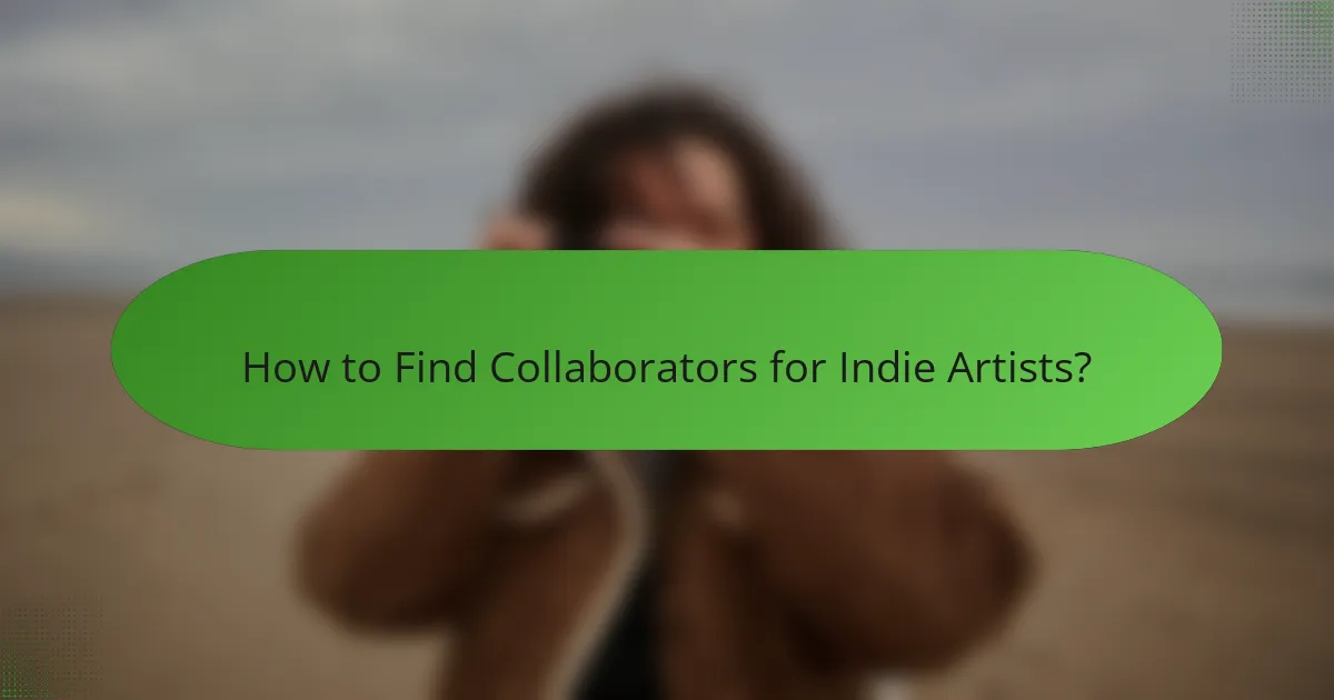 How to Find Collaborators for Indie Artists?