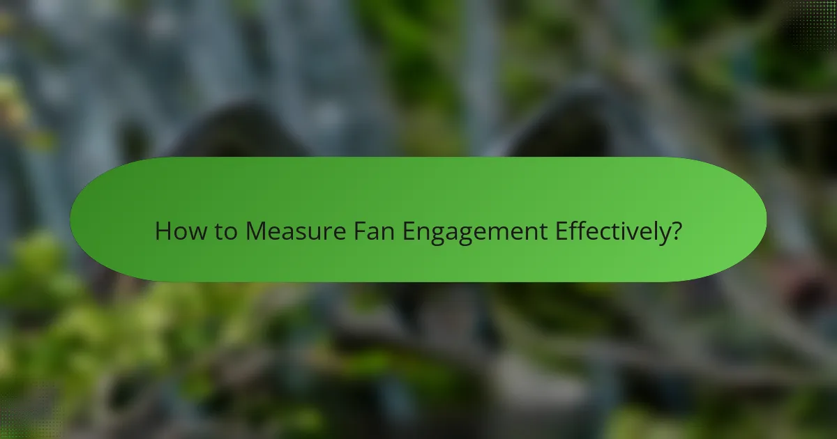 How to Measure Fan Engagement Effectively?
