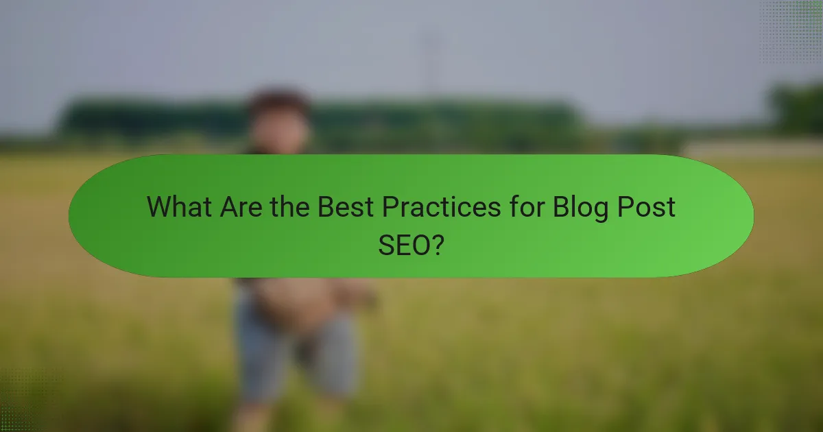 What Are the Best Practices for Blog Post SEO?
