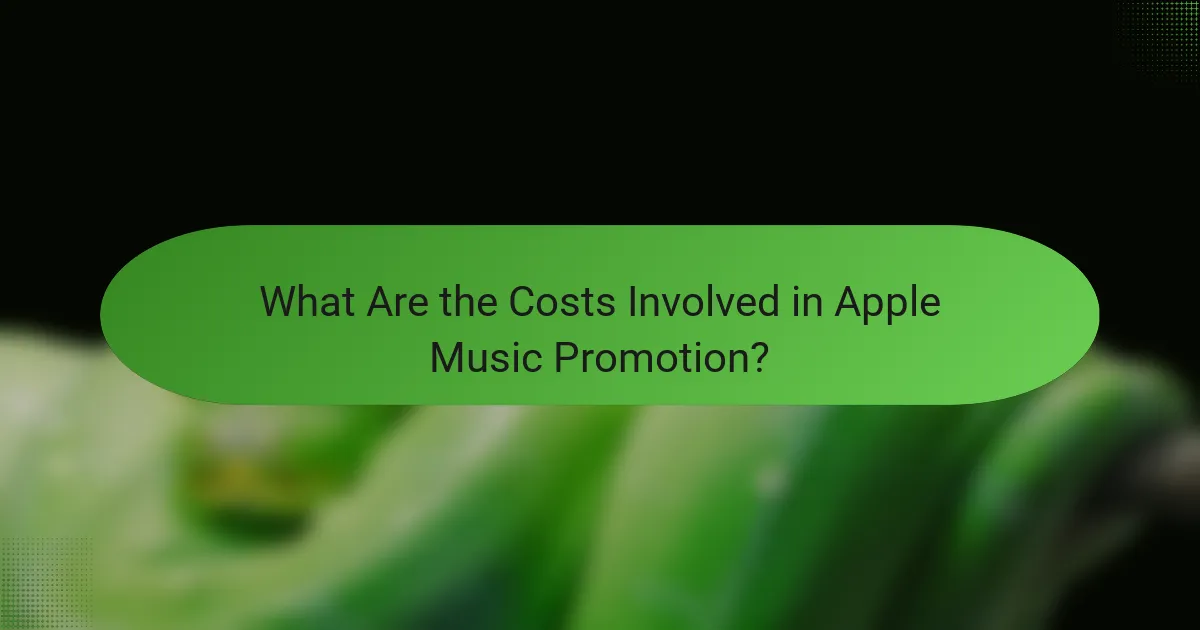 What Are the Costs Involved in Apple Music Promotion?