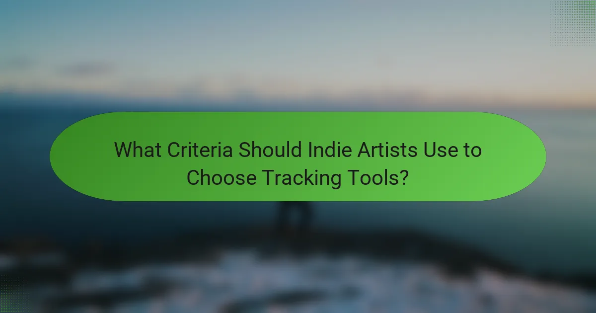 What Criteria Should Indie Artists Use to Choose Tracking Tools?