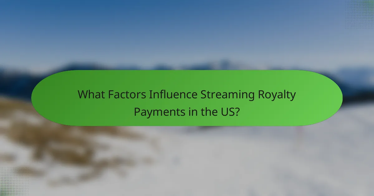 What Factors Influence Streaming Royalty Payments in the US?