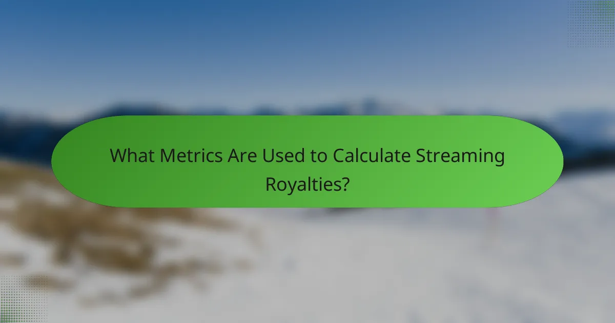 What Metrics Are Used to Calculate Streaming Royalties?
