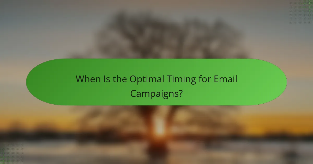 When Is the Optimal Timing for Email Campaigns?